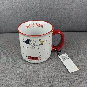 Peanuts Snoopy Merry & Bright Christmas Winter Mug